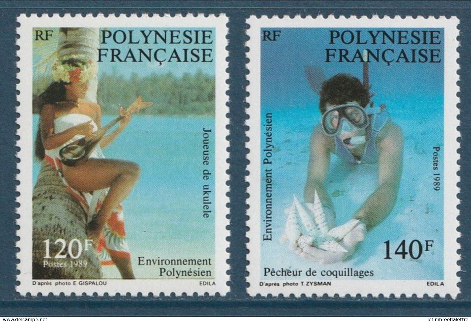 Polynésie Française - YT N° 331 Et 332 ** - Neuf Sans Charnière - 1989 - Ungebraucht