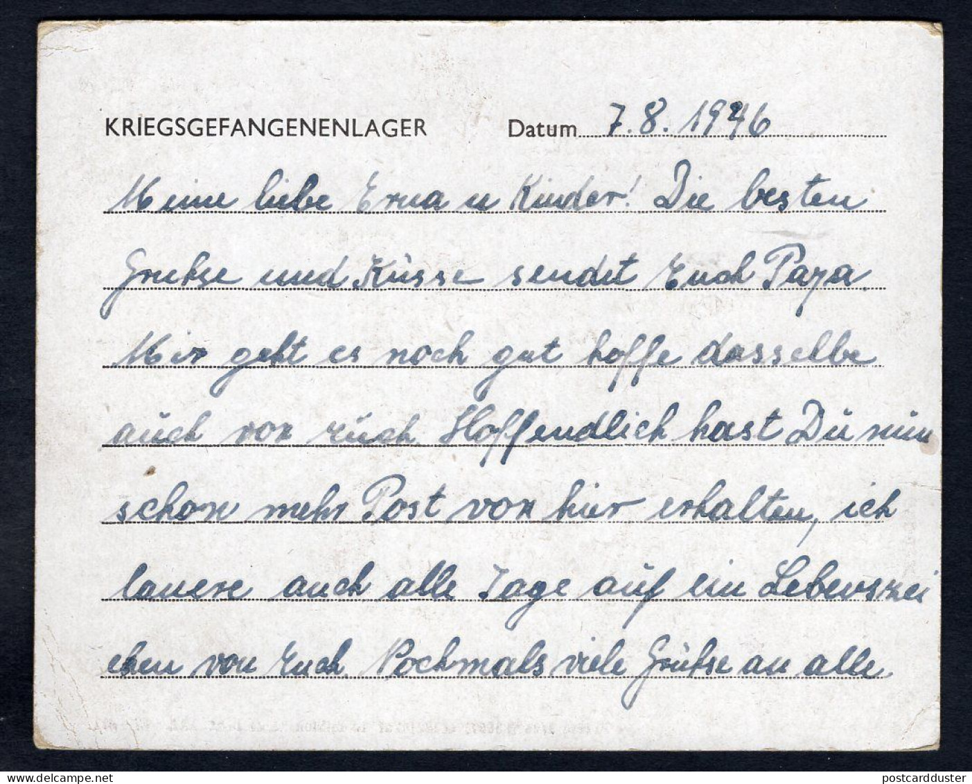 GB 1946 German POW Camp No115 Postcard To Coppenbrügge Kreis Hammeln (p2059) - Briefe U. Dokumente