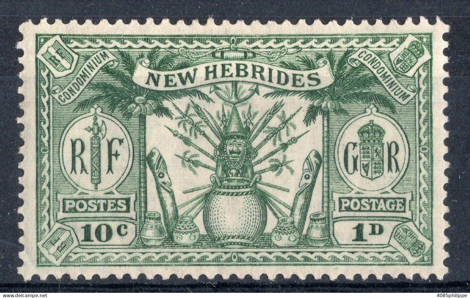 Nouvelles HEBRIDES Timbre-poste N°92* Neuf Charnière  TB Cote : 1€50 - Unused Stamps