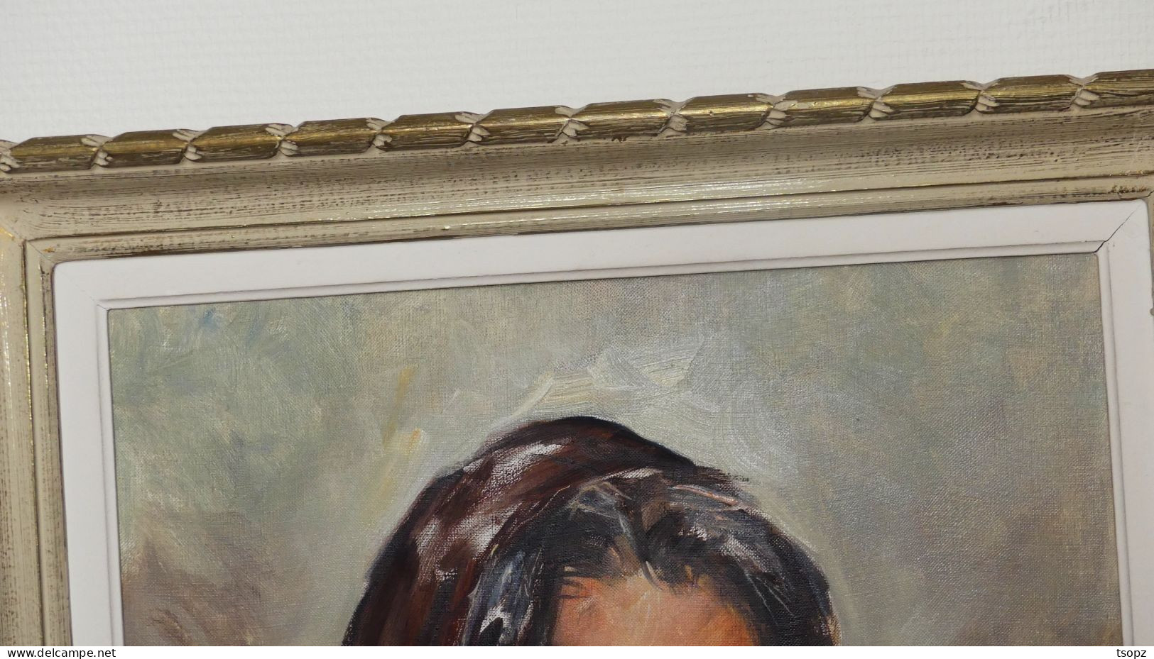 Très belle peinture a huile "femme corse au foulard "de Tony Cardella (1898-1976