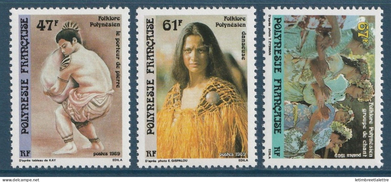 Polynésie Française - YT N° 333 à 335 ** - Neuf Sans Charnière - 1989 - Unused Stamps
