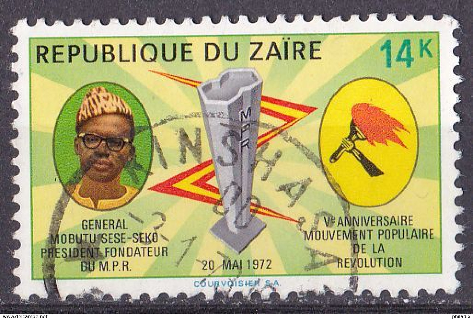 Zaire Marke Von 1972 O/used (A5-11) - Oblitérés