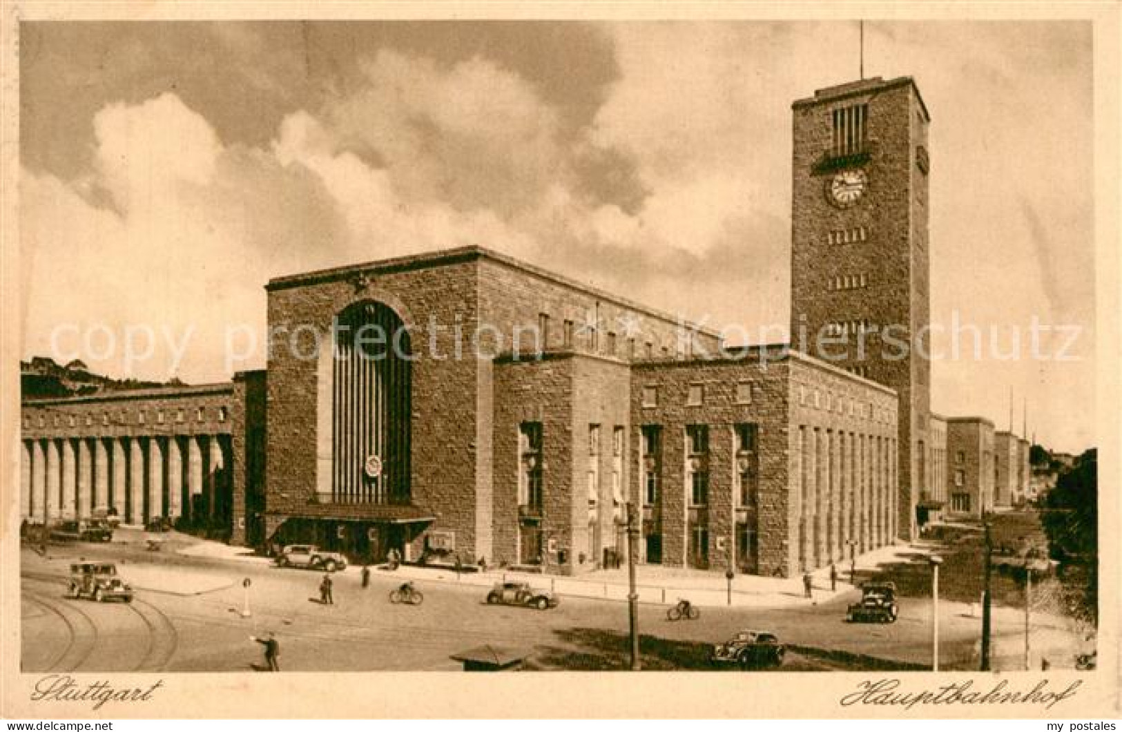 73585165 Stuttgart Hauptbahnhof Kupfertiefdruck Stuttgart - Stuttgart