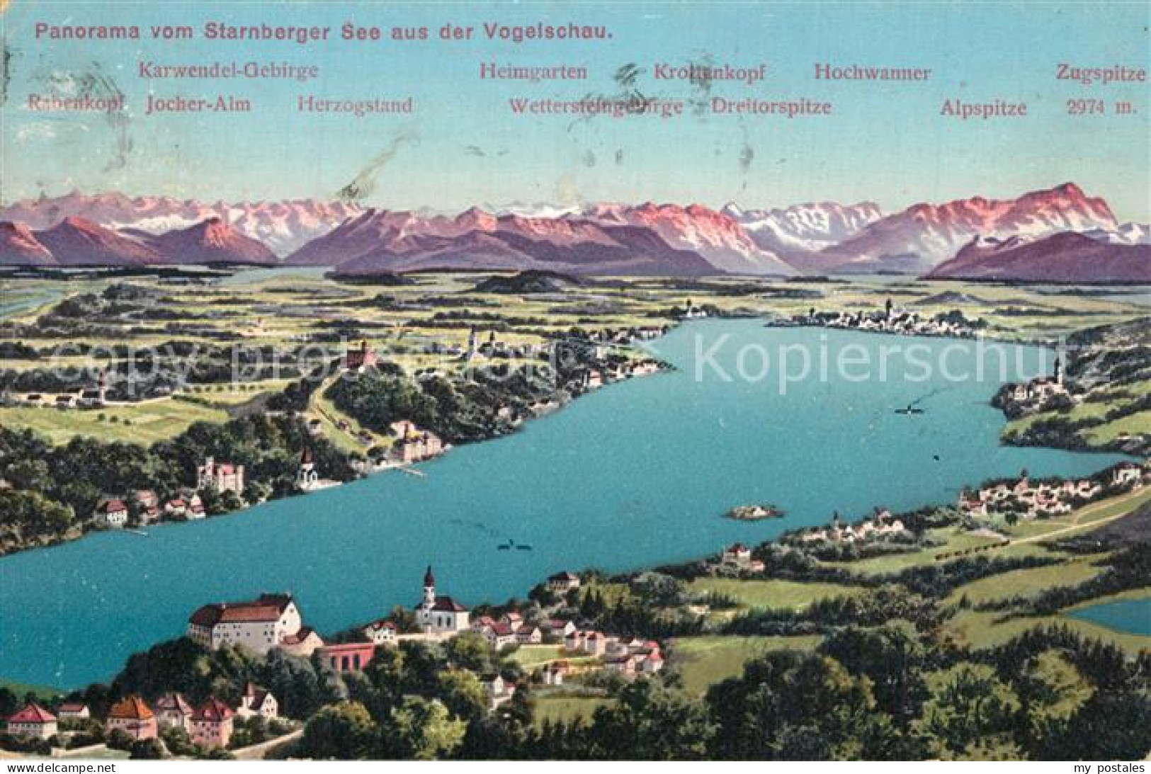 73585154 Starnbergersee Und Umgebung Aus Der Vogelschau Alpenpanorama Starnberge - Starnberg