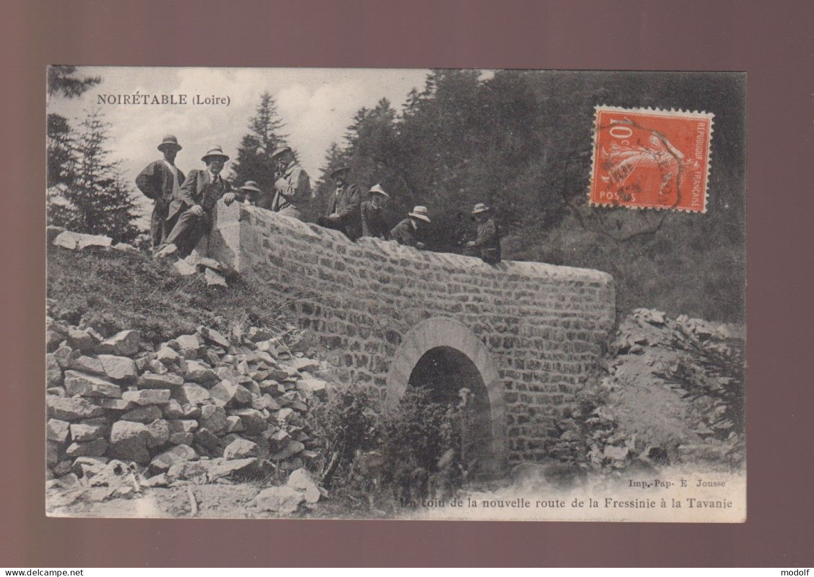 CPA - 42 - Noirétable - Un Coin De La Nouvelle Route De La Fressinie à La Tavanie - Animée - Circulée En 1915 - Noiretable