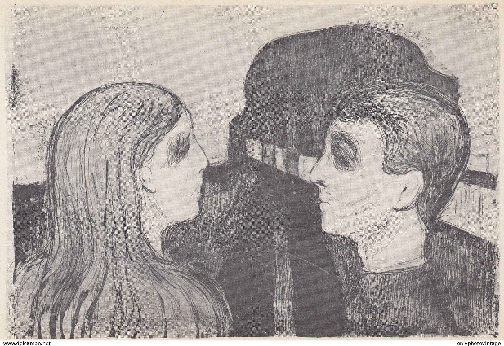 Edvard Munch - Attrazione II - 1977 Stampa Epoca - Vintage Print - Prints & Engravings