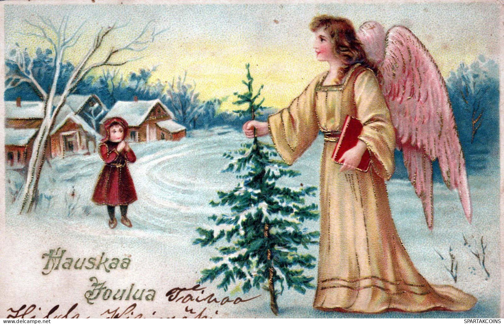 ANGELO Vintage Cartolina CPSMPF #PKG999.IT - Angels