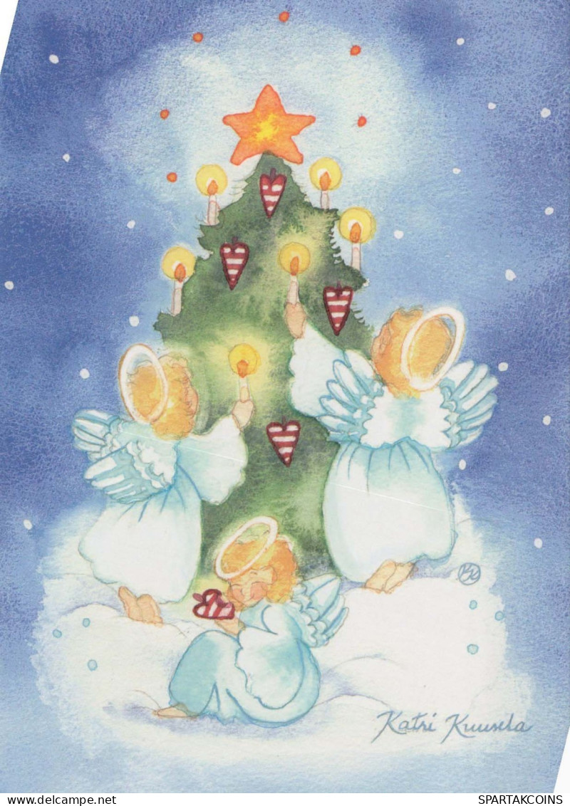 ANGELO Natale Vintage Cartolina CPSM #PBP439.IT - Angels