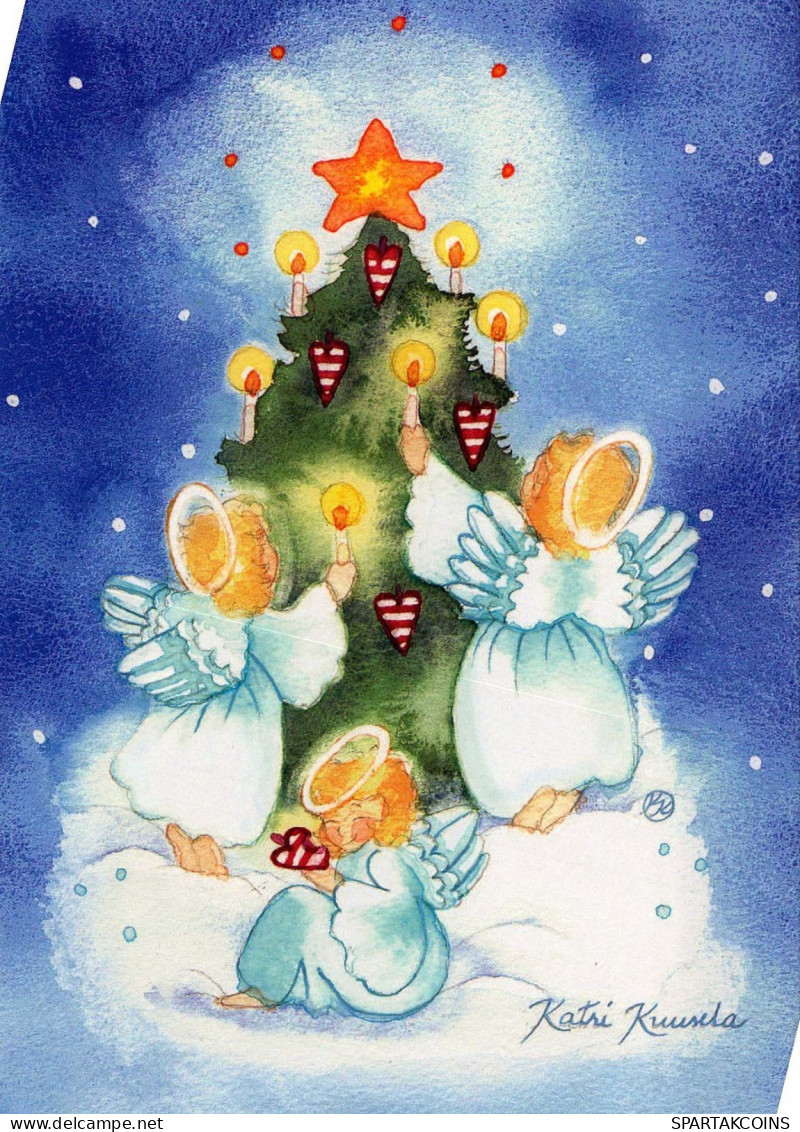 ANGELO Natale Vintage Cartolina CPSM #PBP439.IT - Angels