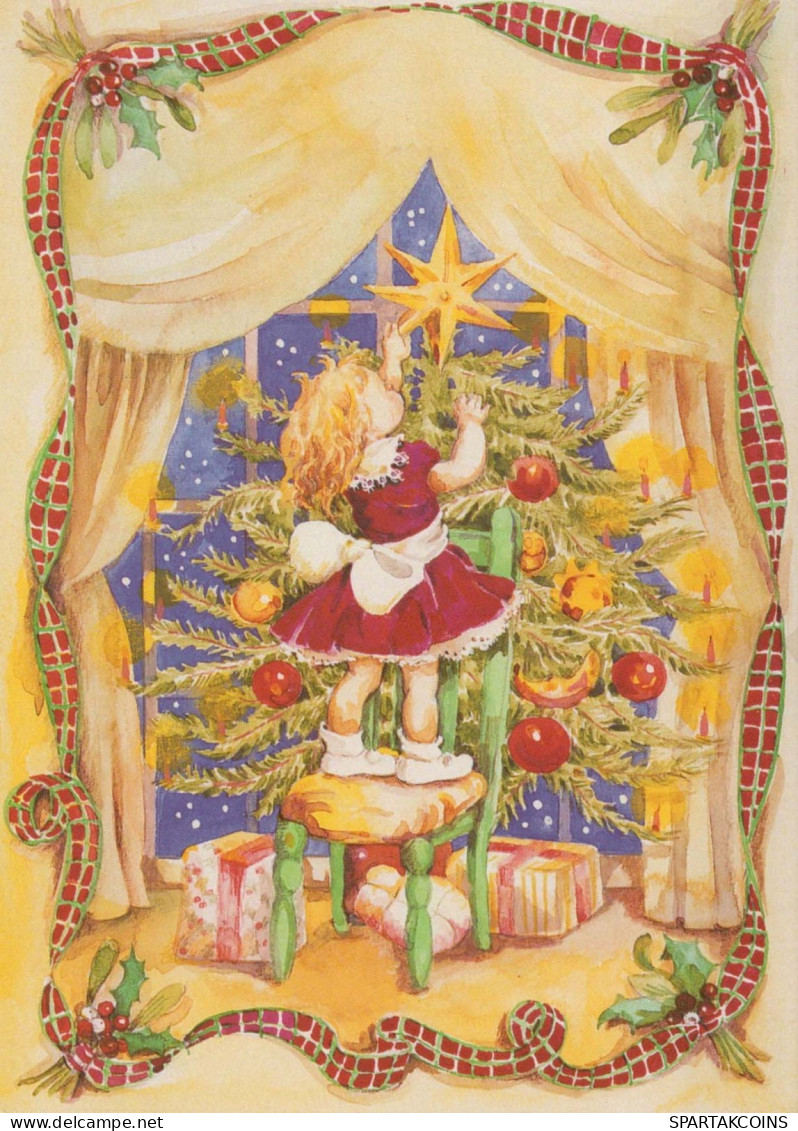 Buon Anno Natale BAMBINO Vintage Cartolina CPSM #PAZ879.IT - Año Nuevo