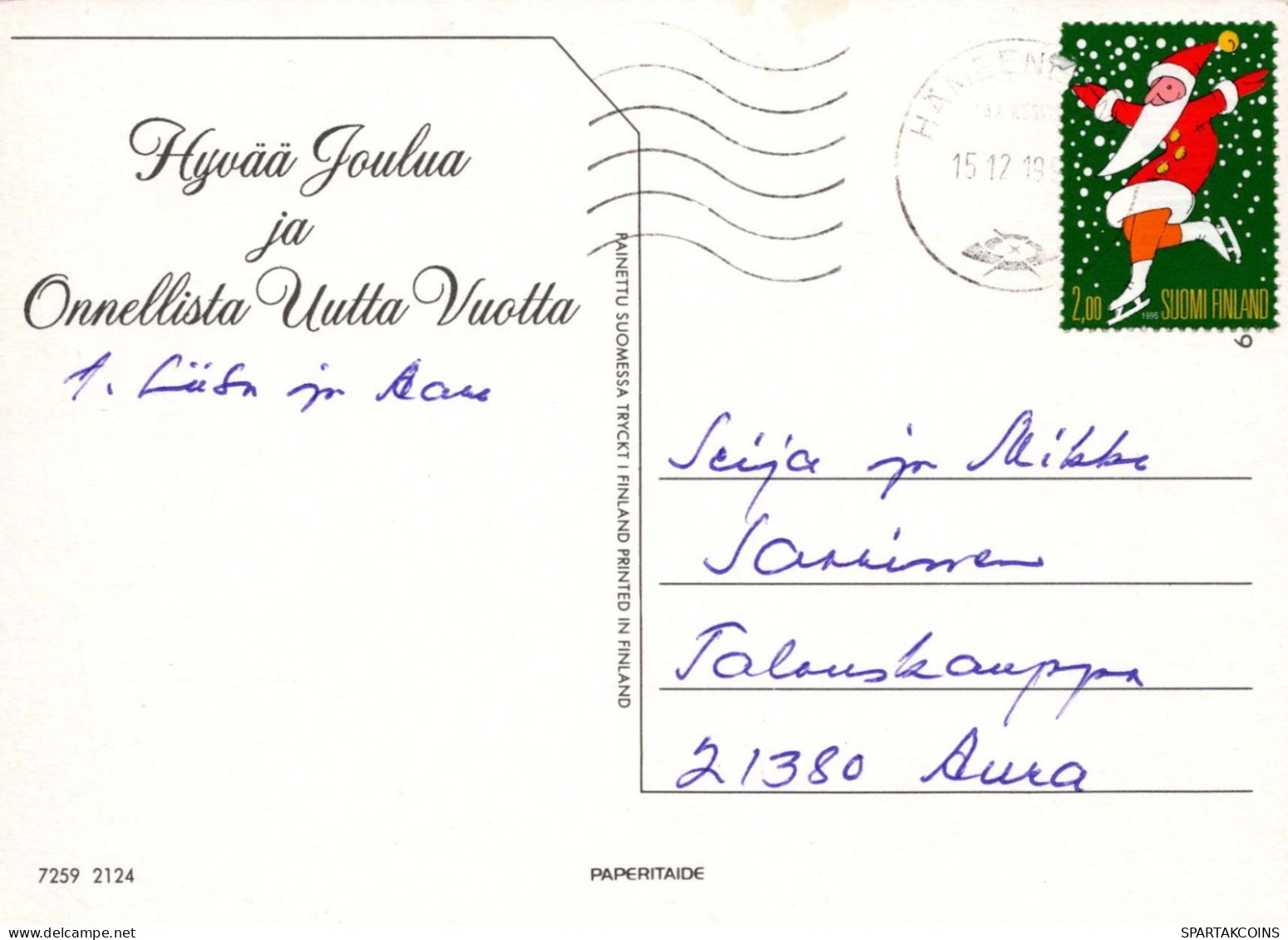 Buon Anno Natale CANDELA Vintage Cartolina CPSM #PAZ557.IT - Año Nuevo