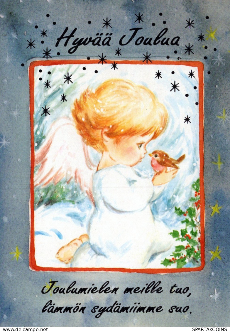 ANGELO Buon Anno Natale Vintage Cartolina CPSM #PAJ034.IT - Angels