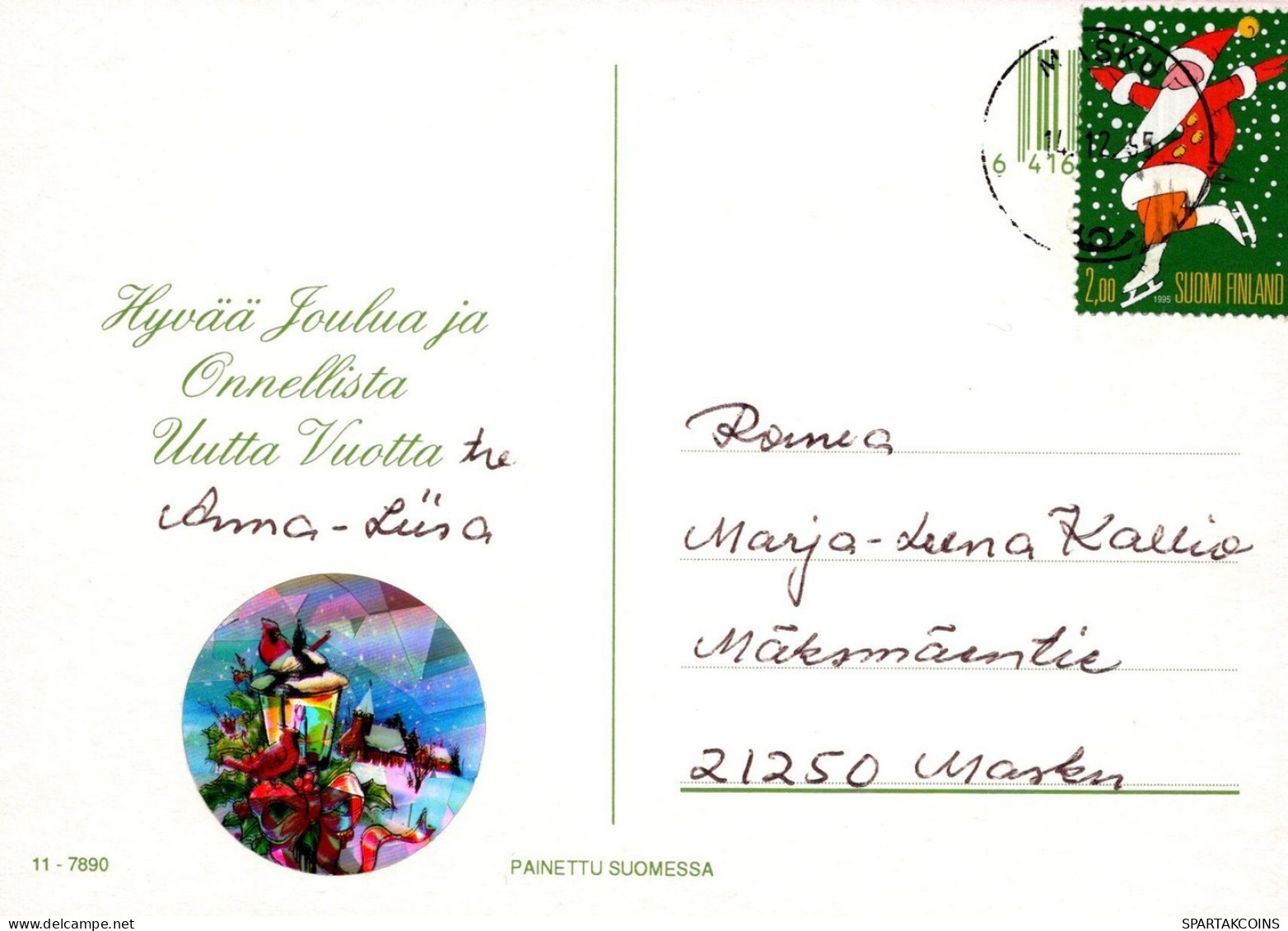 ANGELO Buon Anno Natale Vintage Cartolina CPSM #PAH778.IT - Angels