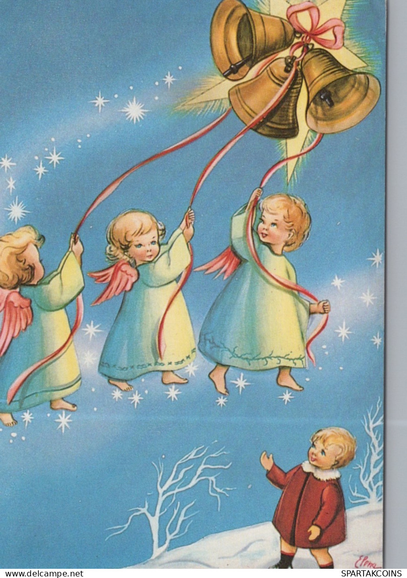 ANGELO Buon Anno Natale Vintage Cartolina CPSM #PAG964.IT - Angels