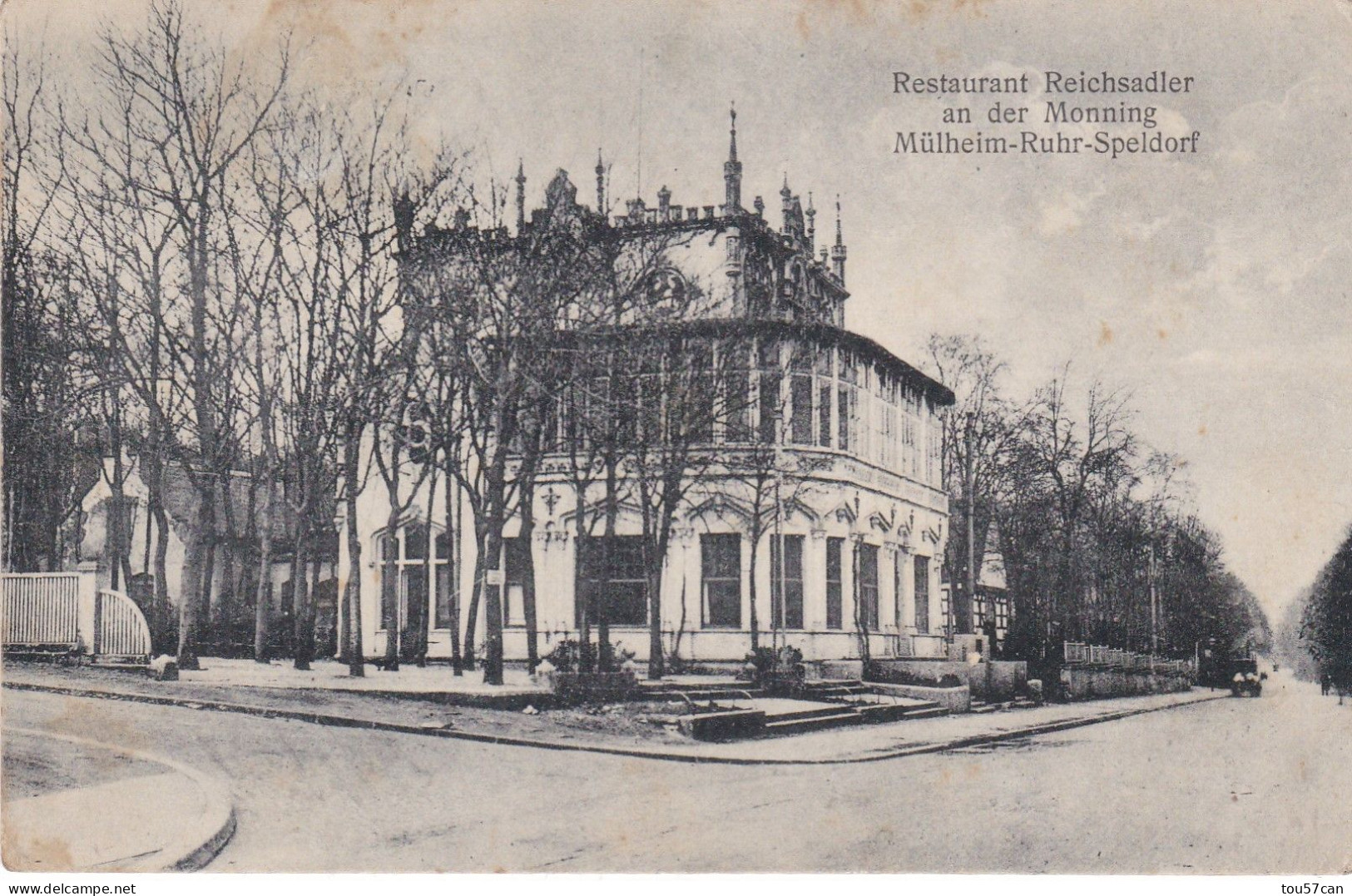 MÜLHEIM - RUHR - SPELDORF - RHEINLAND-WESTFALLEN  -  DEUTSCHLAND - ANSICHTKARTE 1921  -  RESTAURANT  REICHSADLER. - Muelheim A. D. Ruhr