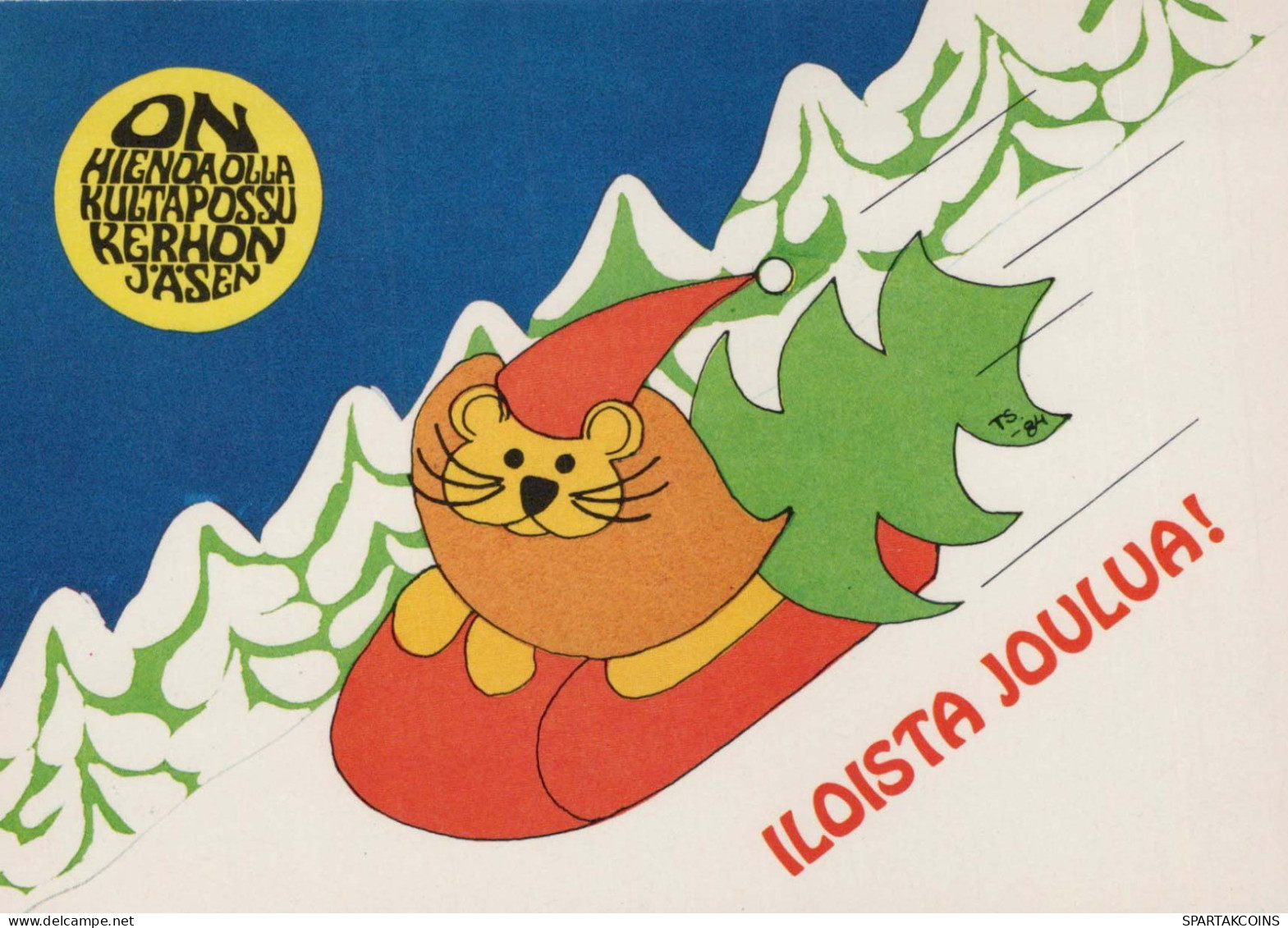 LEÓN Animales Vintage Tarjeta Postal CPSM #PBS051.ES - Lions