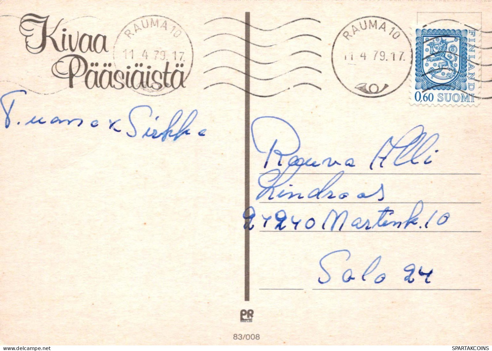 PASCUA CONEJO HUEVO Vintage Tarjeta Postal CPSM #PBO436.ES - Easter