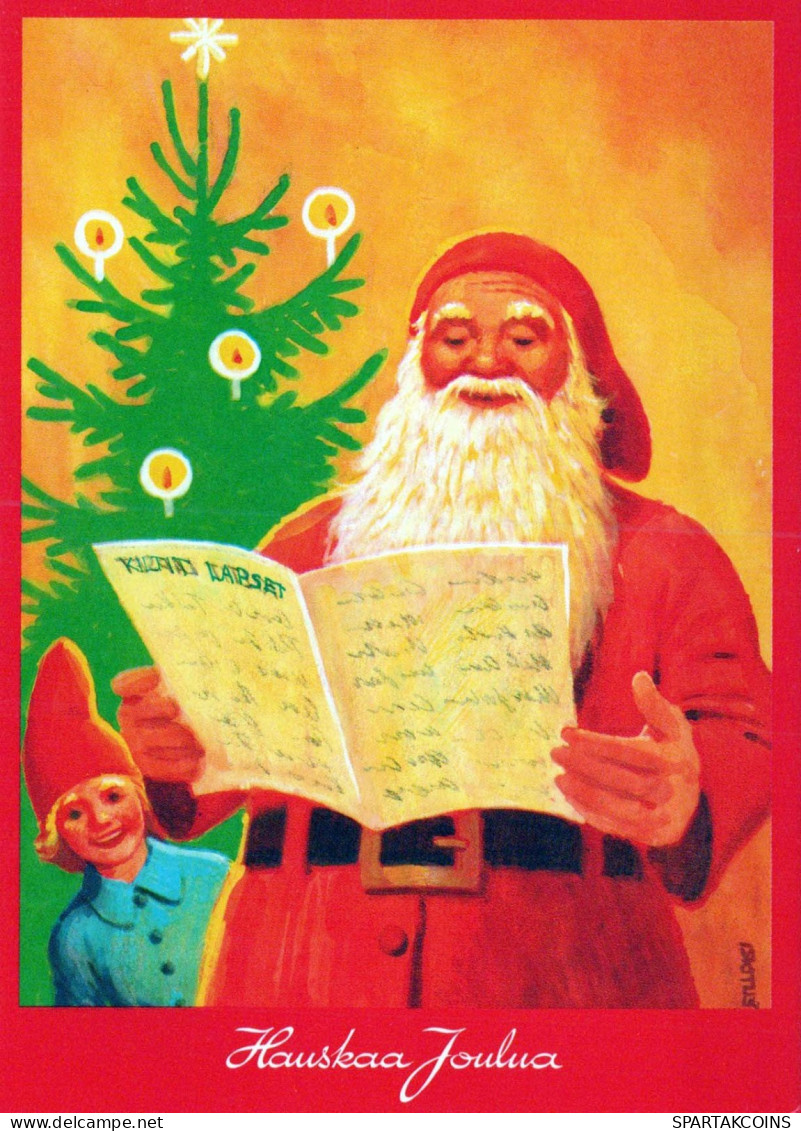 PAPÁ NOEL Feliz Año Navidad Vintage Tarjeta Postal CPSM #PBL261.ES - Santa Claus