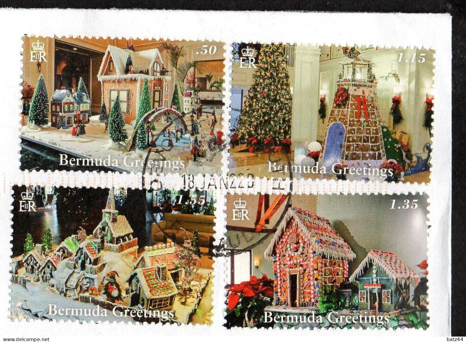 BERMUDES BERMUDA  Enveloppe Cover 4 Stamps Bermuda Greetings - Bermudes