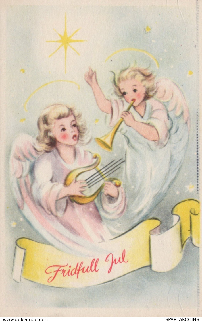 ÁNGEL NAVIDAD Vintage Tarjeta Postal CPSMPF #PAG772.ES - Engelen