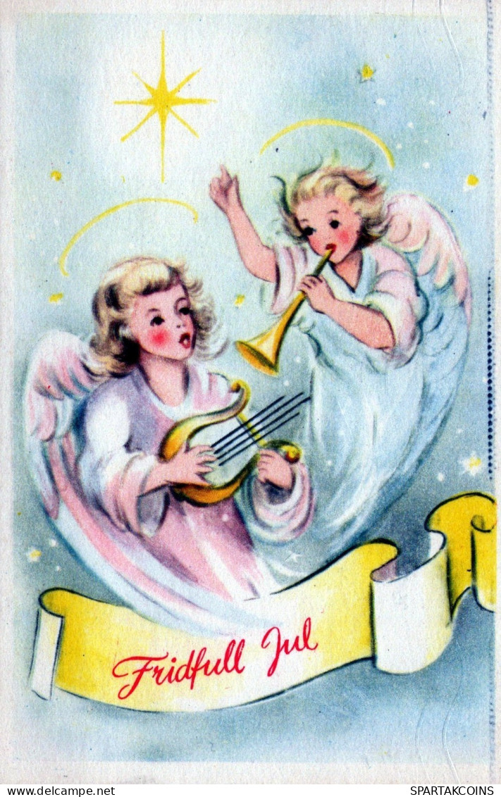 ÁNGEL NAVIDAD Vintage Tarjeta Postal CPSMPF #PAG772.ES - Engelen