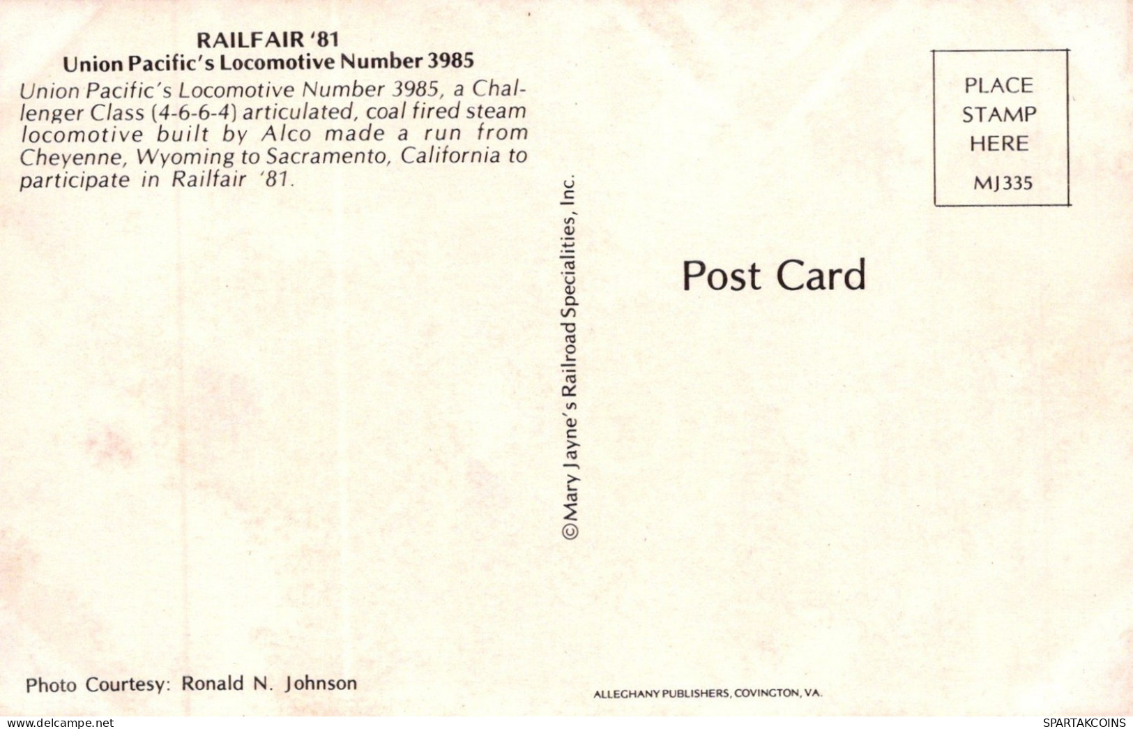 TREN TRANSPORTE Ferroviario Vintage Tarjeta Postal CPSMF #PAA571.ES - Treni