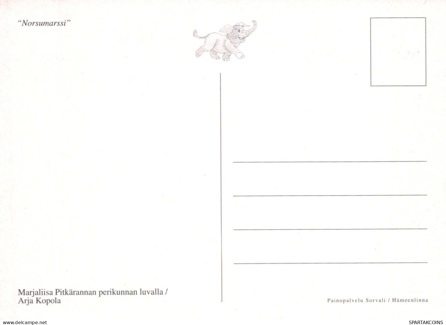 ÉLÉPHANT Animaux Vintage Carte Postale CPSM #PBS747.FR - Olifanten