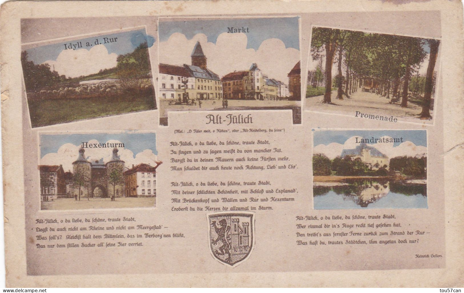 JÜLICH  -  RHEINLAND-WESTFALLEN  -  DEUTSCHLAND  -  MEHRBILDER  ANSICHTKARTE 1921. - Jülich