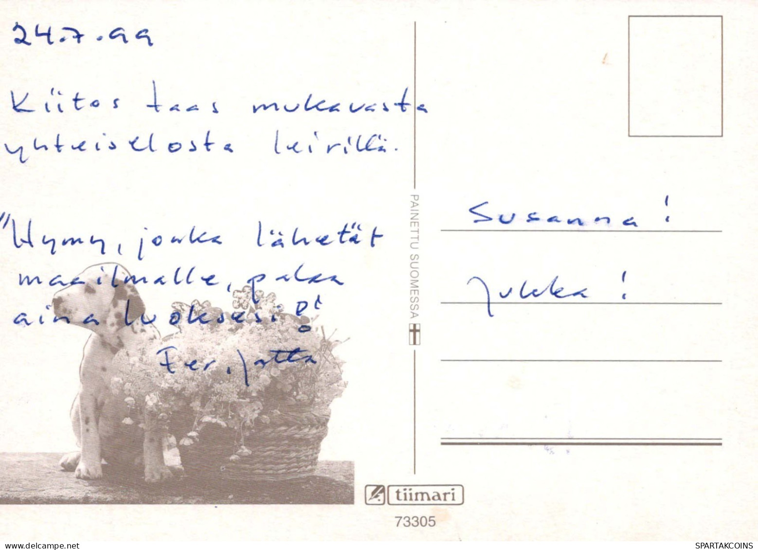 CHIEN Animaux Vintage Carte Postale CPSM #PBQ603.FR - Cani