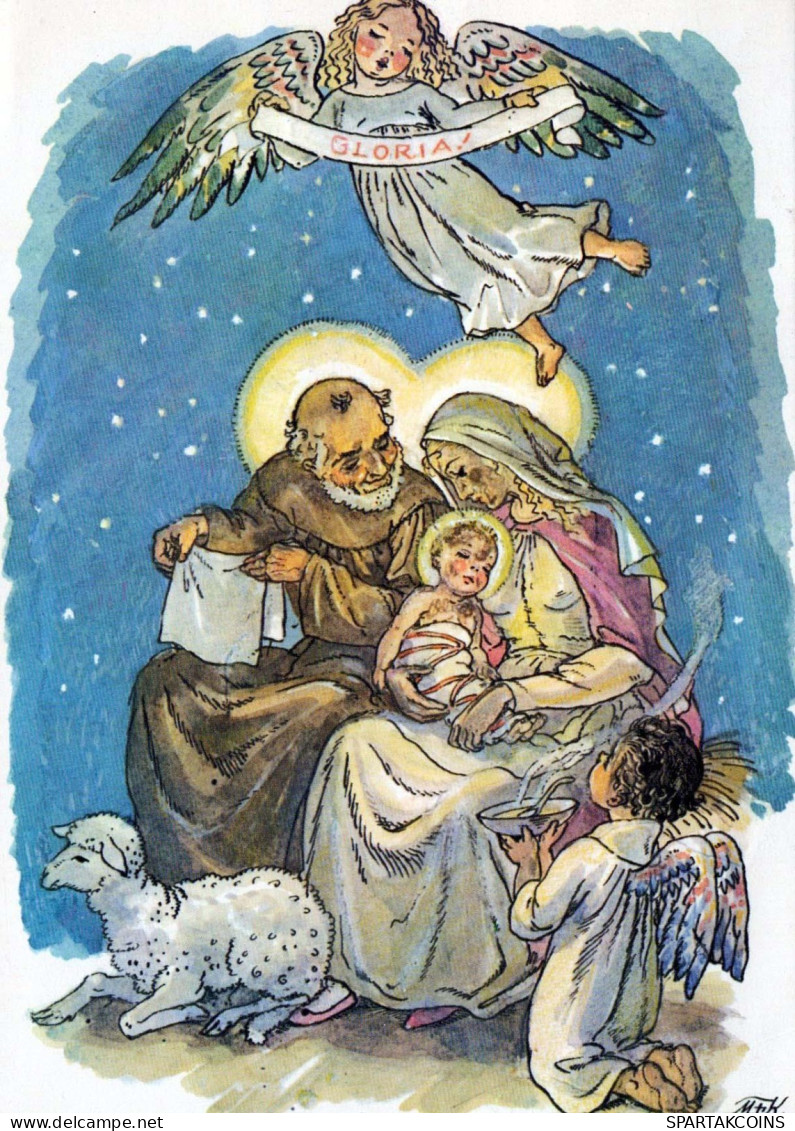 ANGE Noël Vintage Carte Postale CPSM #PBP567.FR - Anges