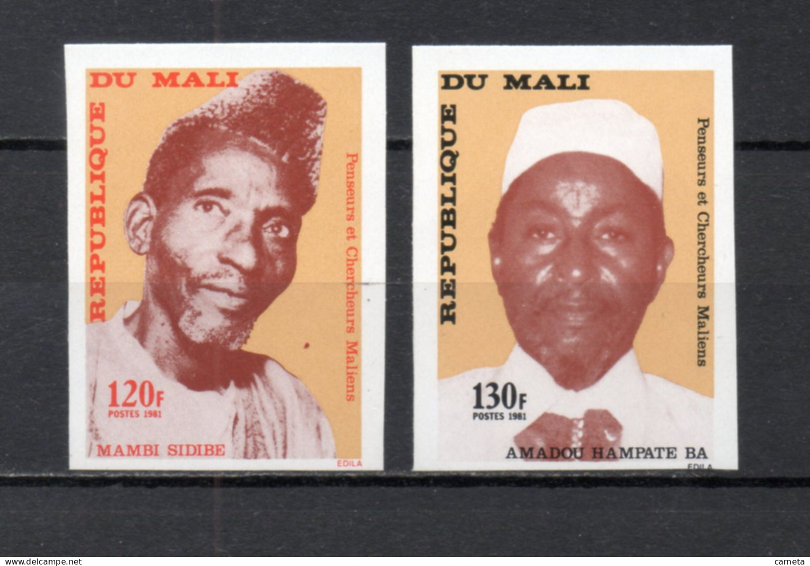 MALI    N° 408 + 409   NON DENTELES    NEUFS SANS CHARNIERE  COTE ? €    CHERCHEUR PENSEUR - Mali (1959-...)