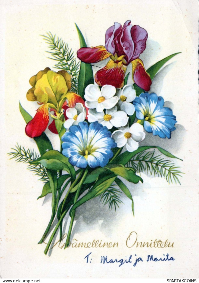 FLEURS Vintage Carte Postale CPSM #PAR153.FR - Flowers