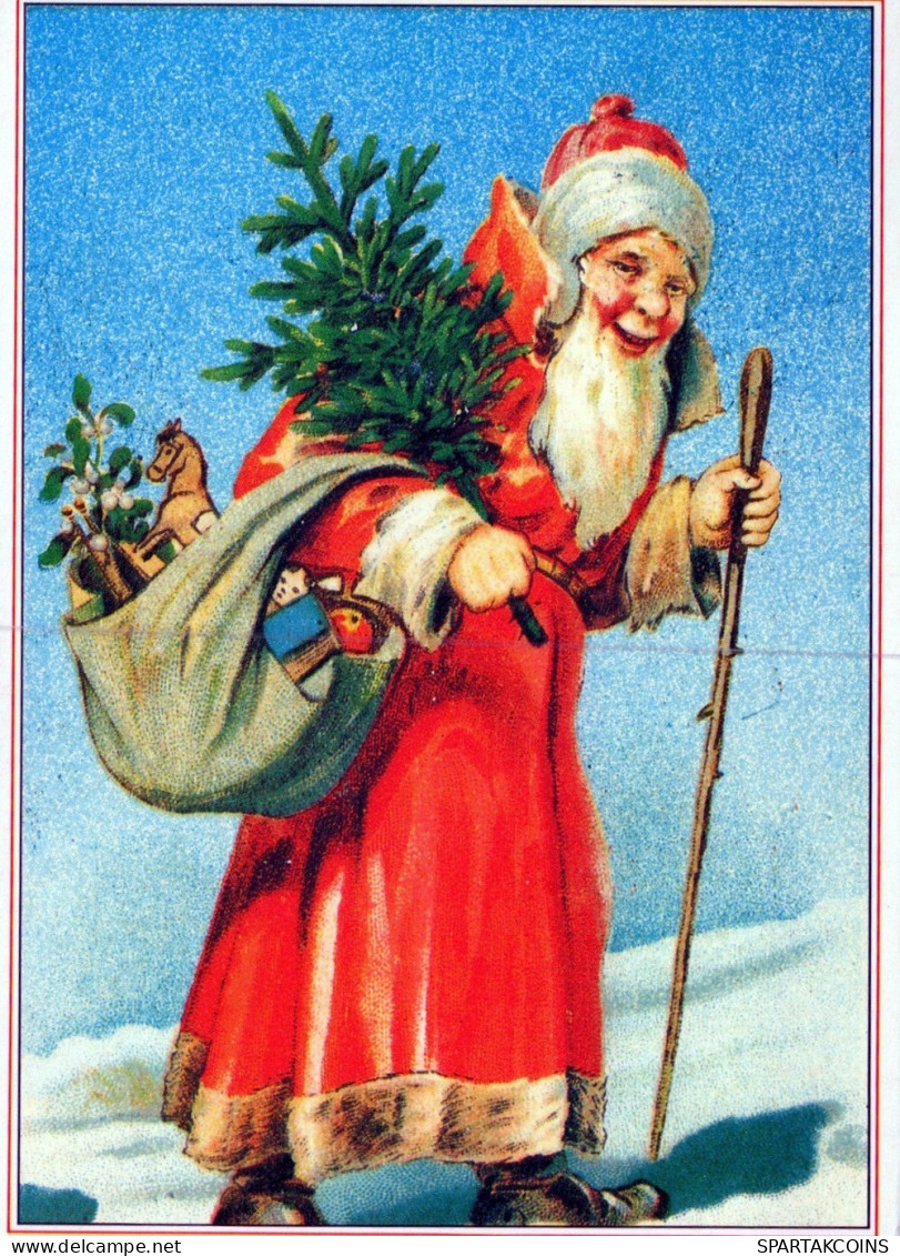 PÈRE NOËL NOËL Fêtes Voeux Vintage Carte Postale CPSM #PAK861.FR - Santa Claus