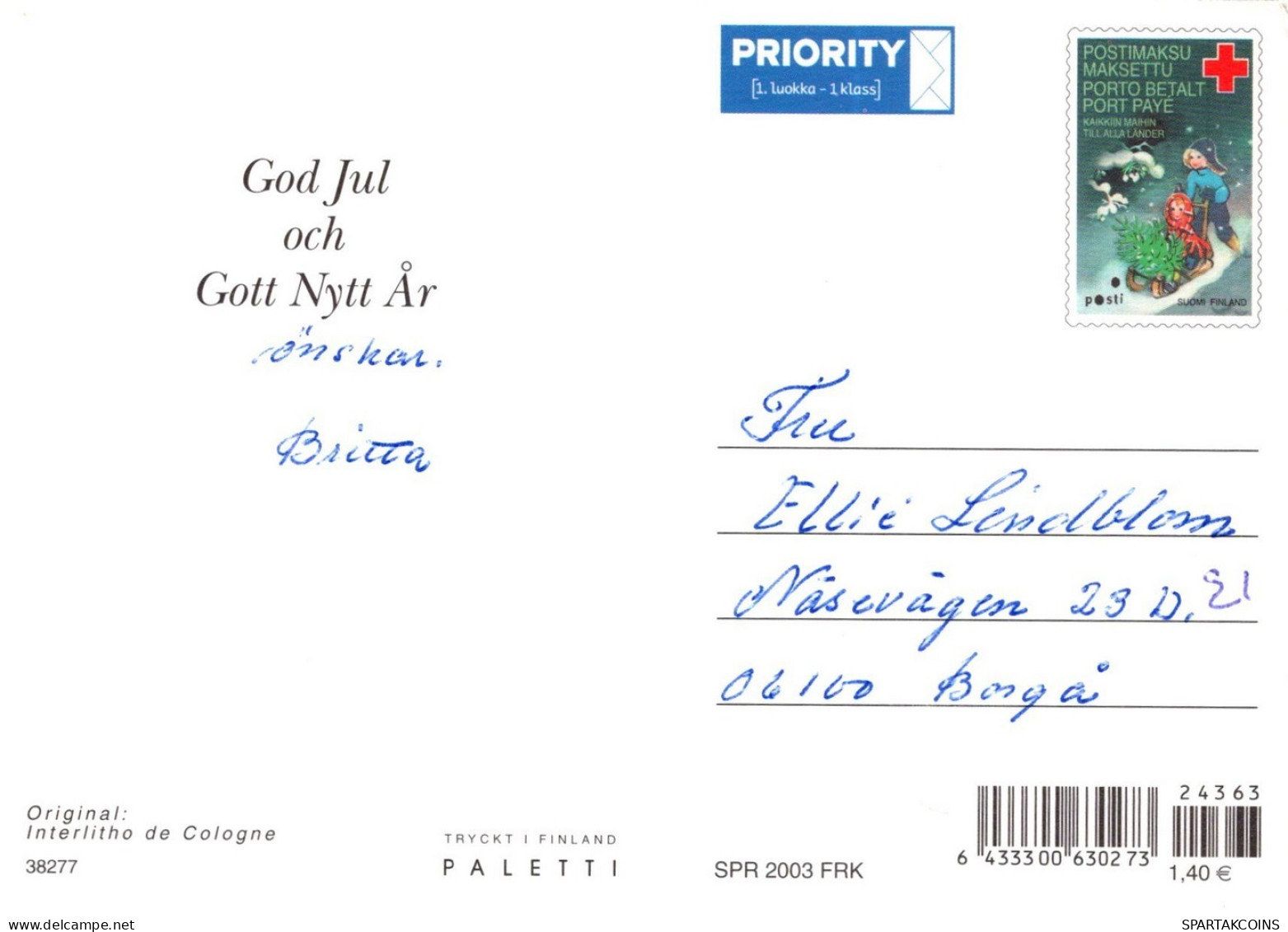 ANGE NOËL Vintage Carte Postale CPSM #PAH899.FR - Anges
