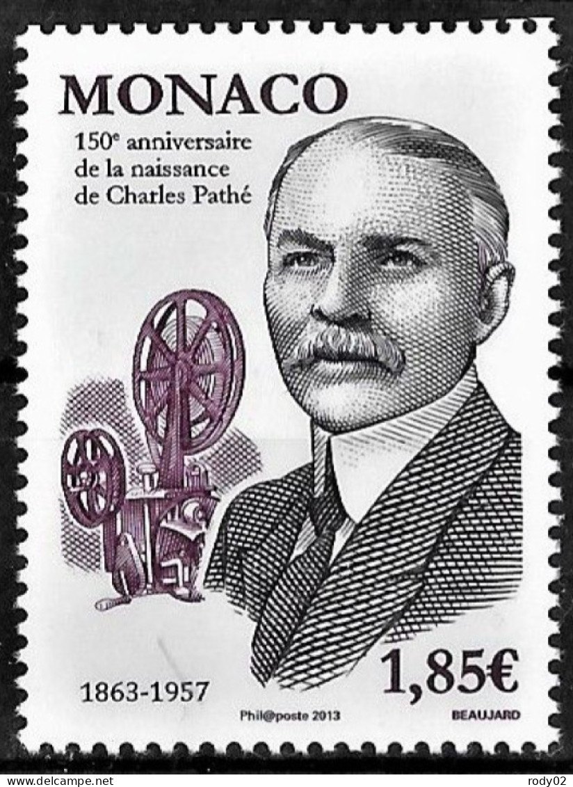 MONACO - ANNEE 2013 - CINEMA - CHARLES PATHE - N° 2897 - NEUF** MNH - Unused Stamps