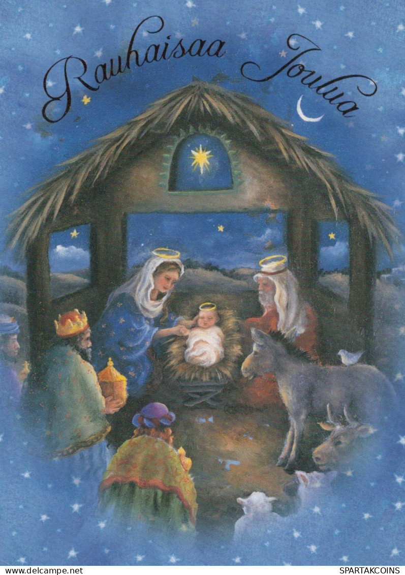 Jungfrau Maria Madonna Jesuskind Weihnachten Religion Vintage Ansichtskarte Postkarte CPSM #PBP886.DE - Virgen Mary & Madonnas