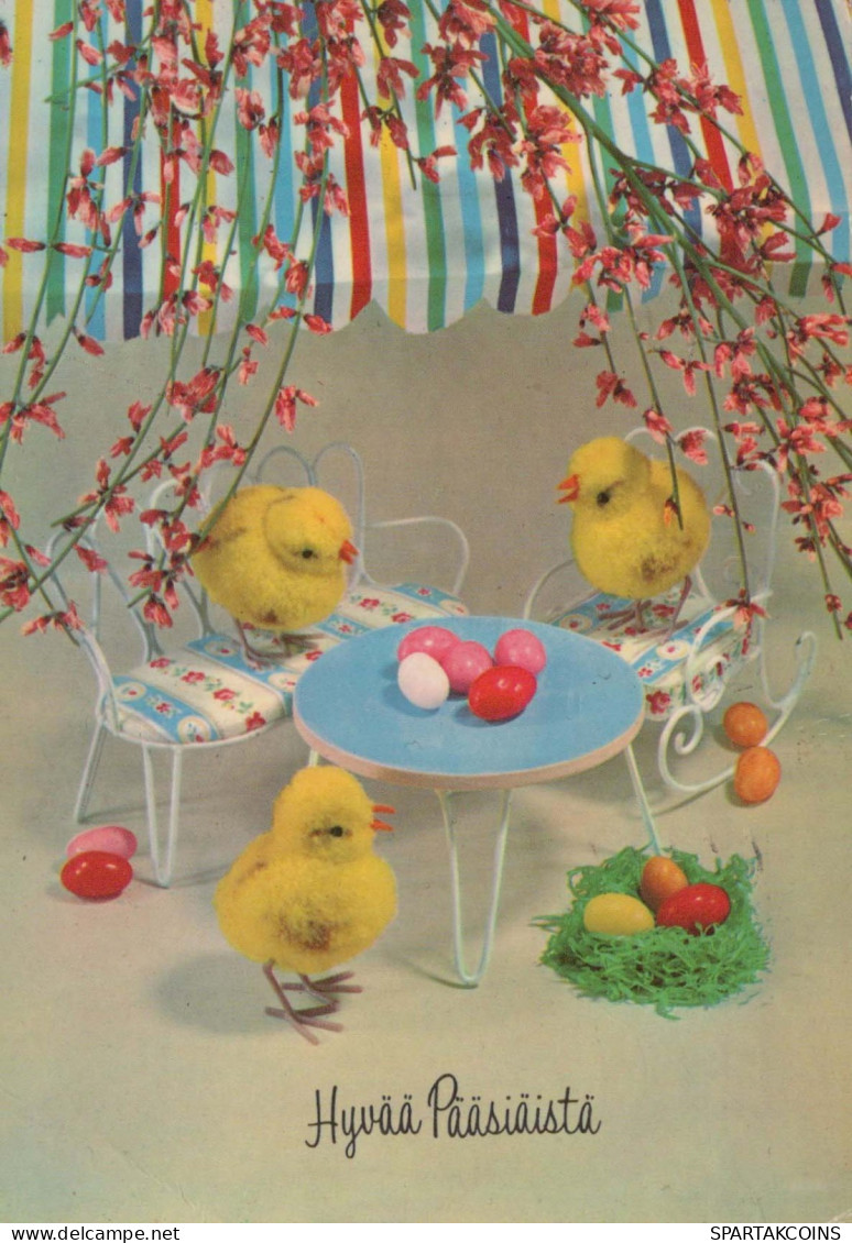 OSTERN HUHN EI Vintage Ansichtskarte Postkarte CPSM #PBO629.DE - Easter
