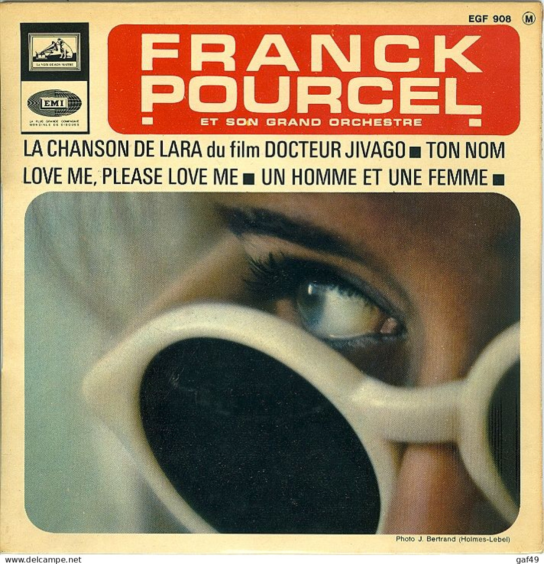 45 Tours Franck Pourcel. La Chanson De Lara Un Homme Et Une Femme. Très Bon état (2 Scans) - Instrumental