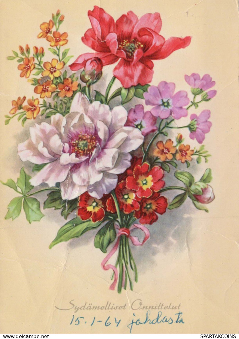 FLOWERS Vintage Ansichtskarte Postkarte CPSM #PAR214.DE - Blumen