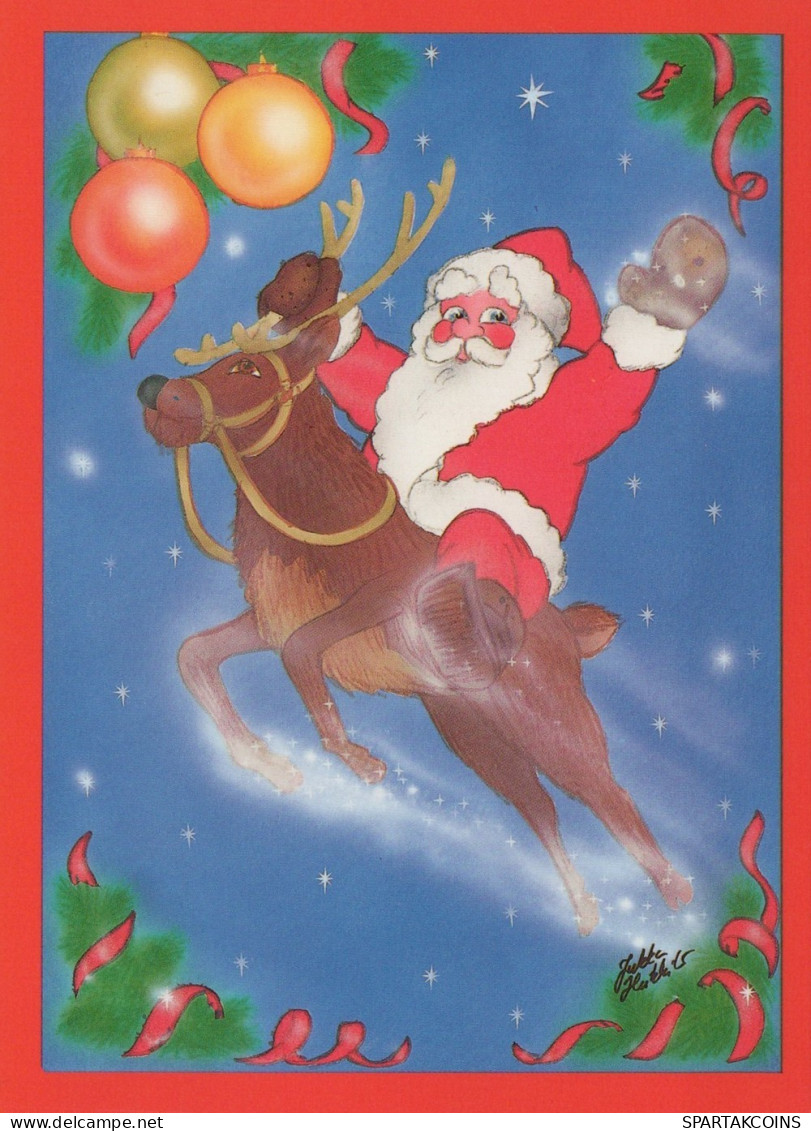 WEIHNACHTSMANN SANTA CLAUS WEIHNACHTSFERIEN Vintage Postkarte CPSM #PAJ967.DE - Santa Claus