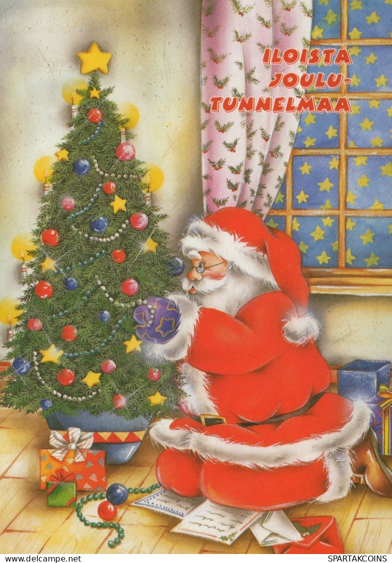 WEIHNACHTSMANN SANTA CLAUS WEIHNACHTSFERIEN Vintage Postkarte CPSM #PAK181.DE - Santa Claus