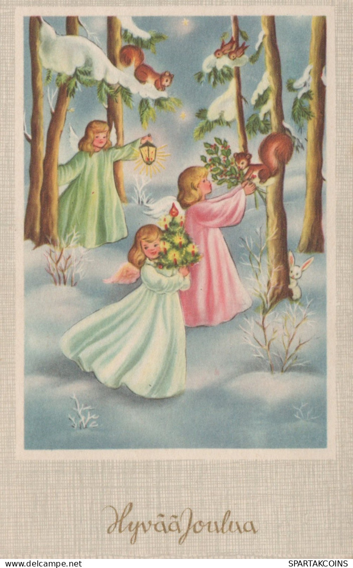 ENGEL WEIHNACHTSFERIEN Vintage Ansichtskarte Postkarte CPSMPF #PAG839.DE - Anges
