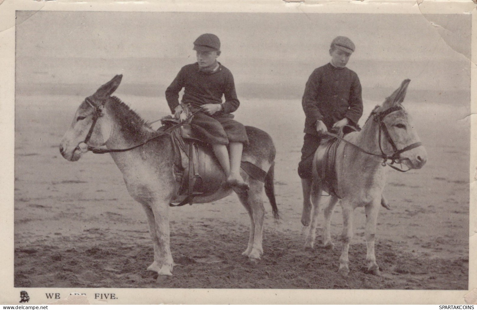 ÂNE Animaux Enfants Vintage Antique CPA Carte Postale #PAA343.FR - Anes