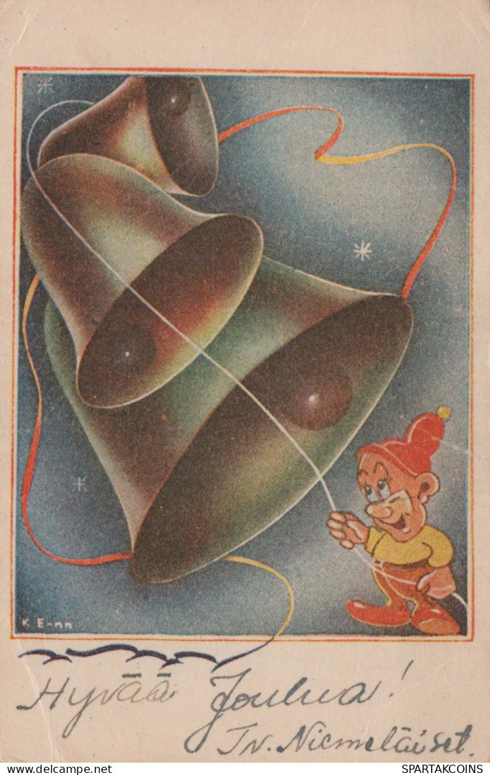 Happy New Year Christmas GNOME Vintage Postcard CPSMPF #PKD932.GB - Neujahr
