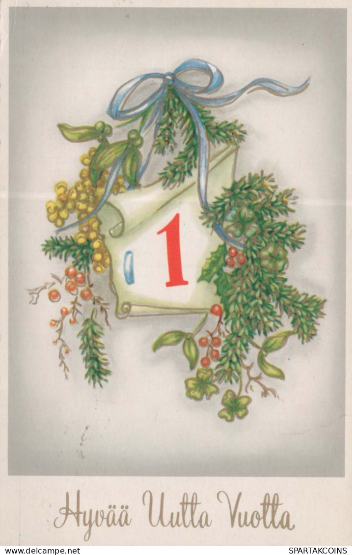Happy New Year Christmas Vintage Postcard CPSMPF #PKD681.GB - New Year