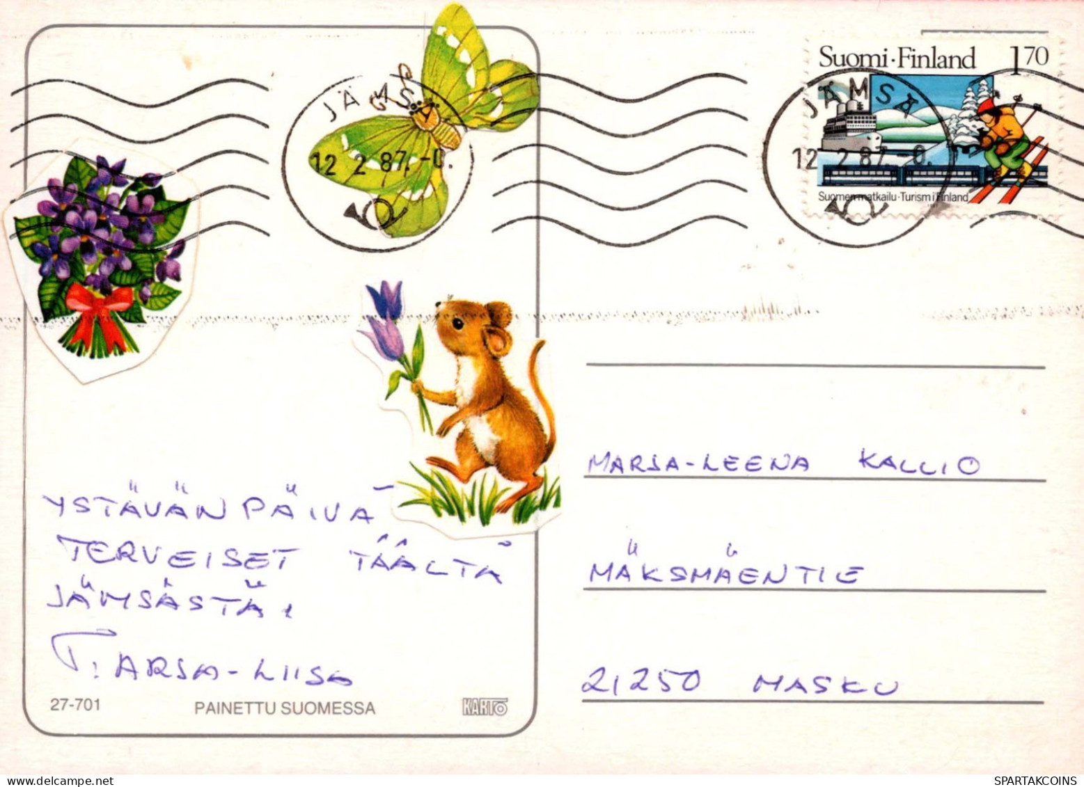 CAT KITTY Animals Vintage Postcard CPSM #PBQ981.GB - Cats