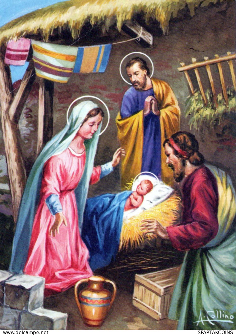 SAINTS Baby JESUS Christianity Religion Vintage Postcard CPSM #PBP882.GB - Andere & Zonder Classificatie