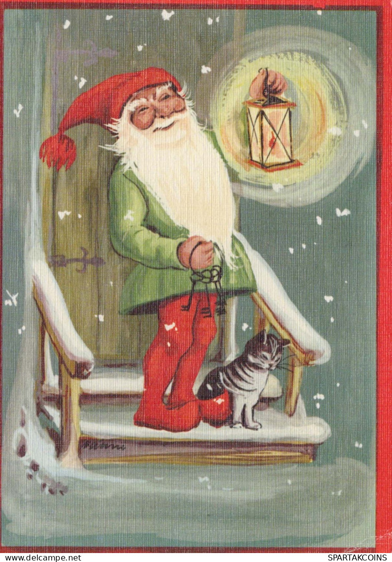 SANTA CLAUS Happy New Year Christmas Vintage Postcard CPSM #PBL450.GB - Santa Claus