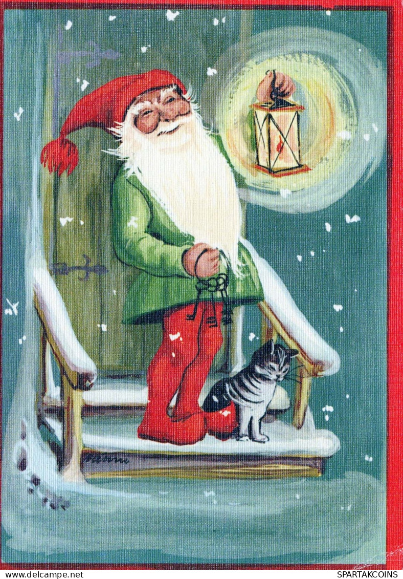 SANTA CLAUS Happy New Year Christmas Vintage Postcard CPSM #PBL450.GB - Santa Claus