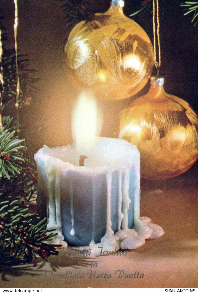 Happy New Year Christmas CANDLE Vintage Postcard CPSM #PBA129.GB - Nouvel An